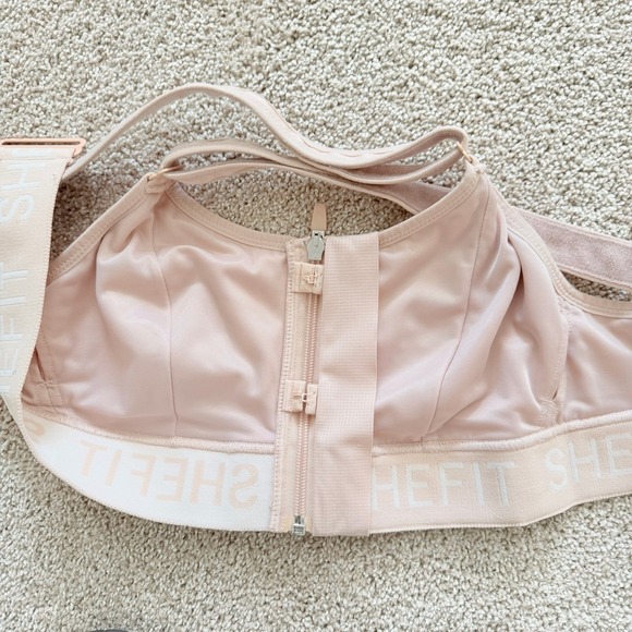 Shefit Ultimate Sports Bra Medium High Impact Adjustable Front Close Sandstorm - Picture 7 of 8